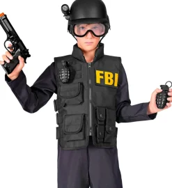 SWAT Børne Kostumekit Sort