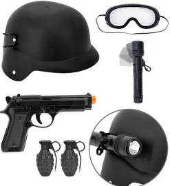 SWAT Børne Kostumekit Sort