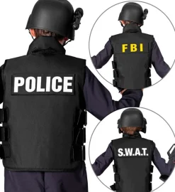 SWAT Taktisk Børnevest Sort