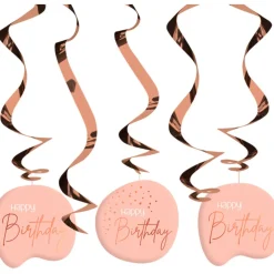 Swirls Happy Birthday Lush Blush