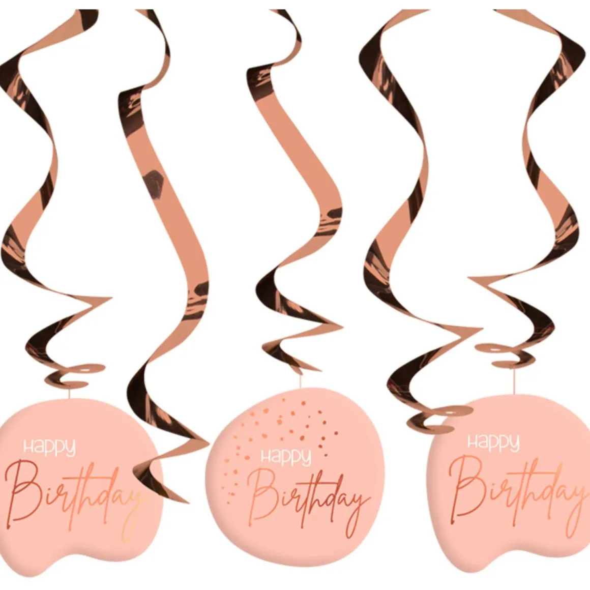 Swirls Happy Birthday Lush Blush
