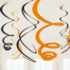 Swirls Orange/Sort