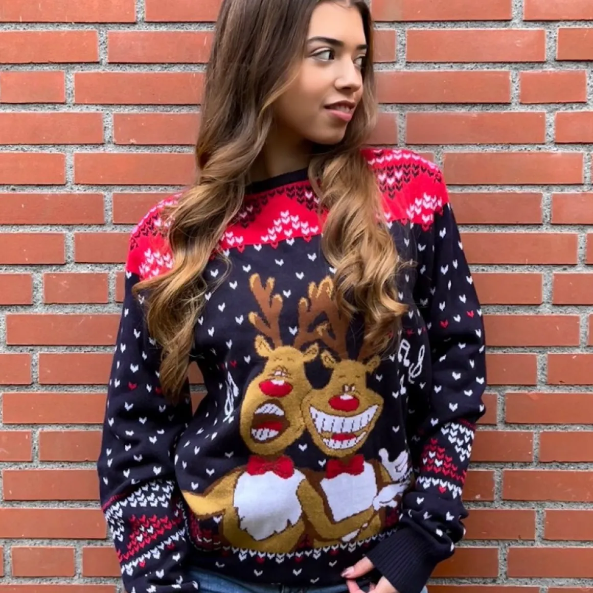 Syngende Rensdyr Julesweater