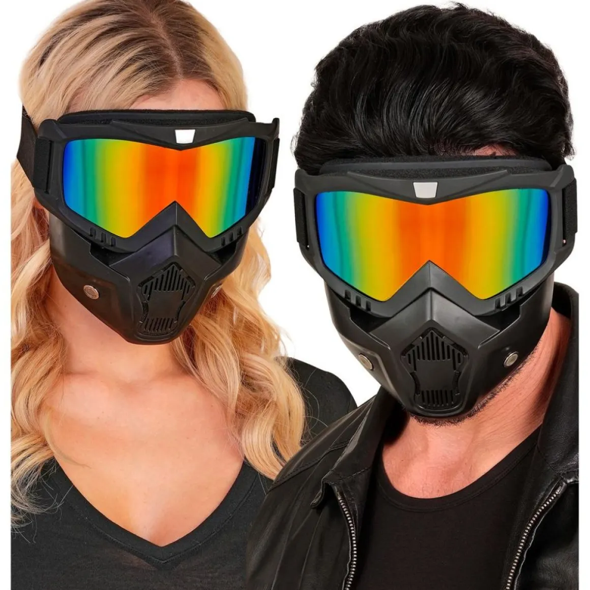 Taktisk Maske Med Regnbue Spejlglas