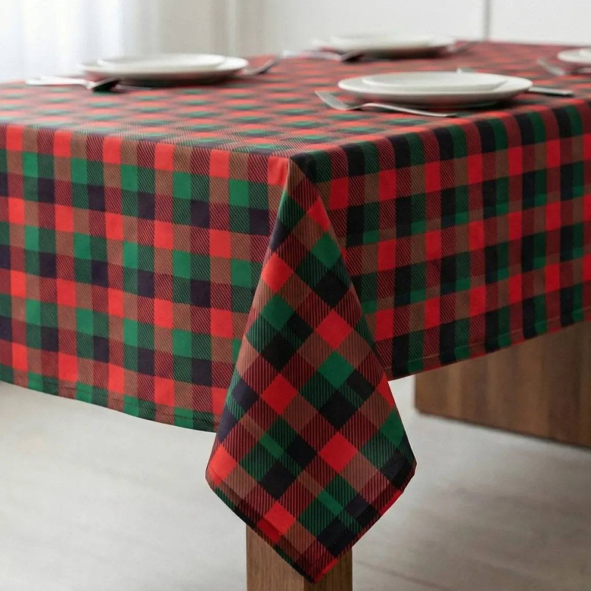 Tartan Dug Rød/Grøn