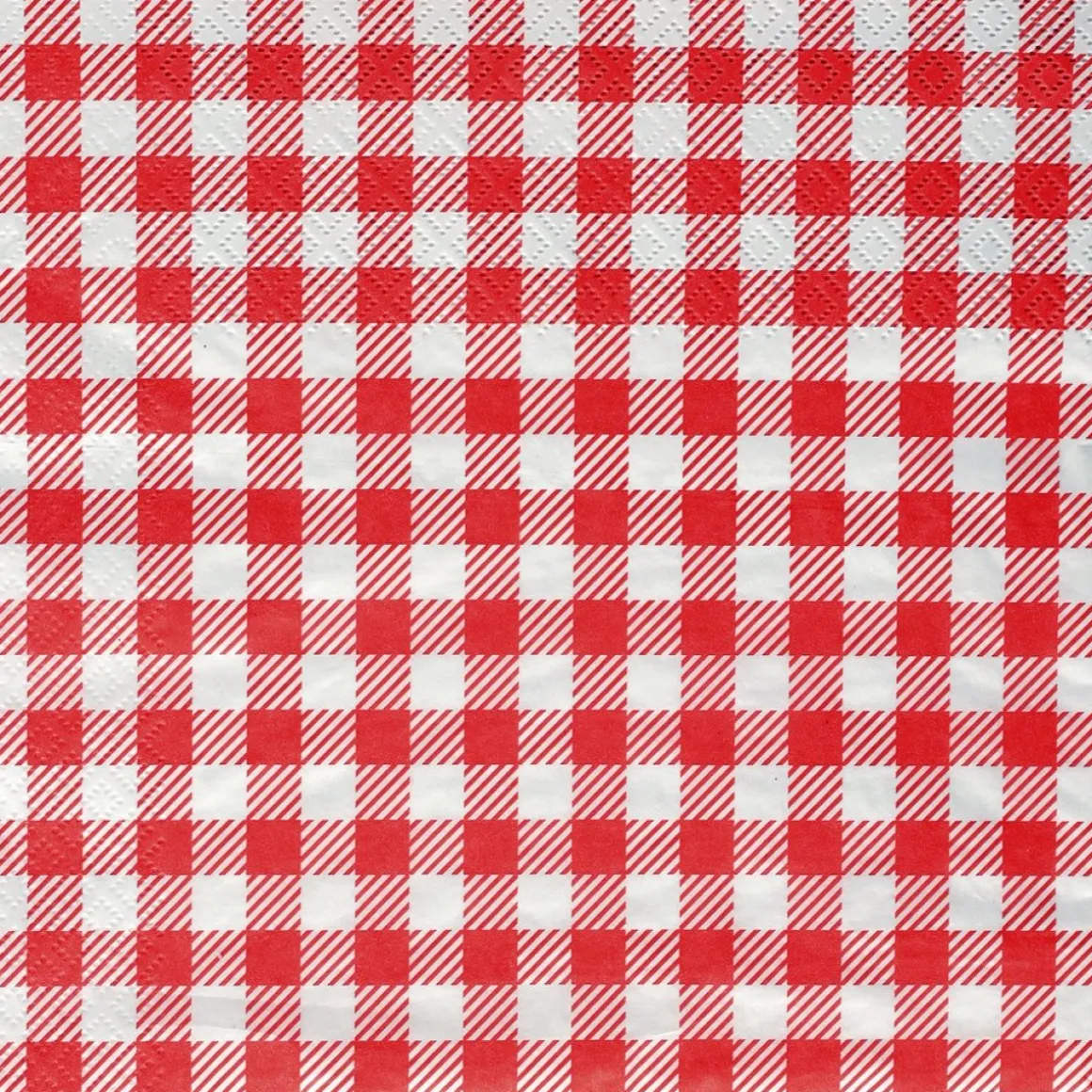 Ternede Picnic Middagsservietter Rød