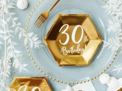 30th Birthday Paptallerkener Guld