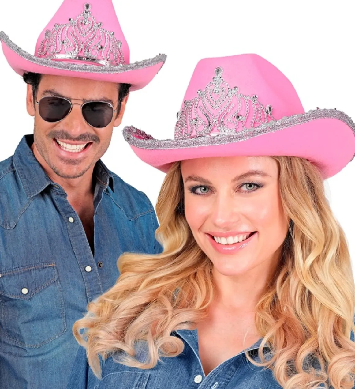 Tiara Cowboyhat Lyserød