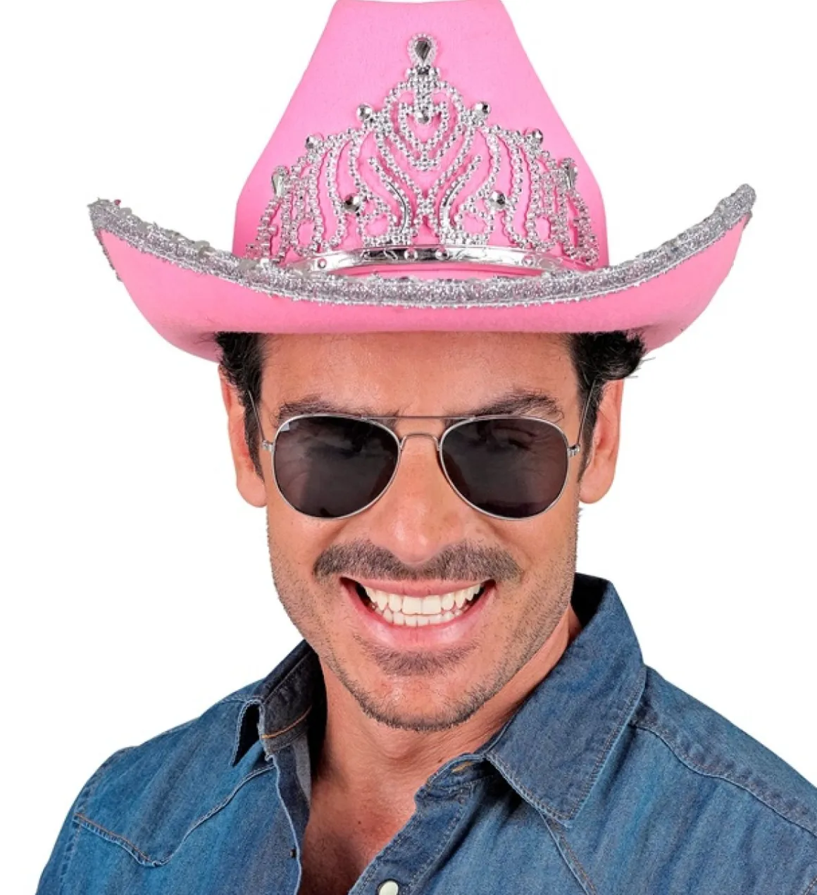 Tiara Cowboyhat Lyserød