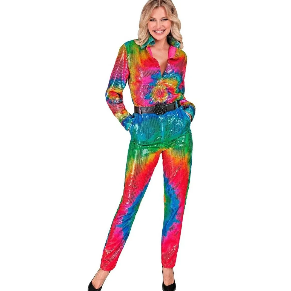 Tie Dye Paillet Bukser Regnbue