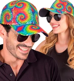 Tie-Dye Paillet Kasket Regnbue