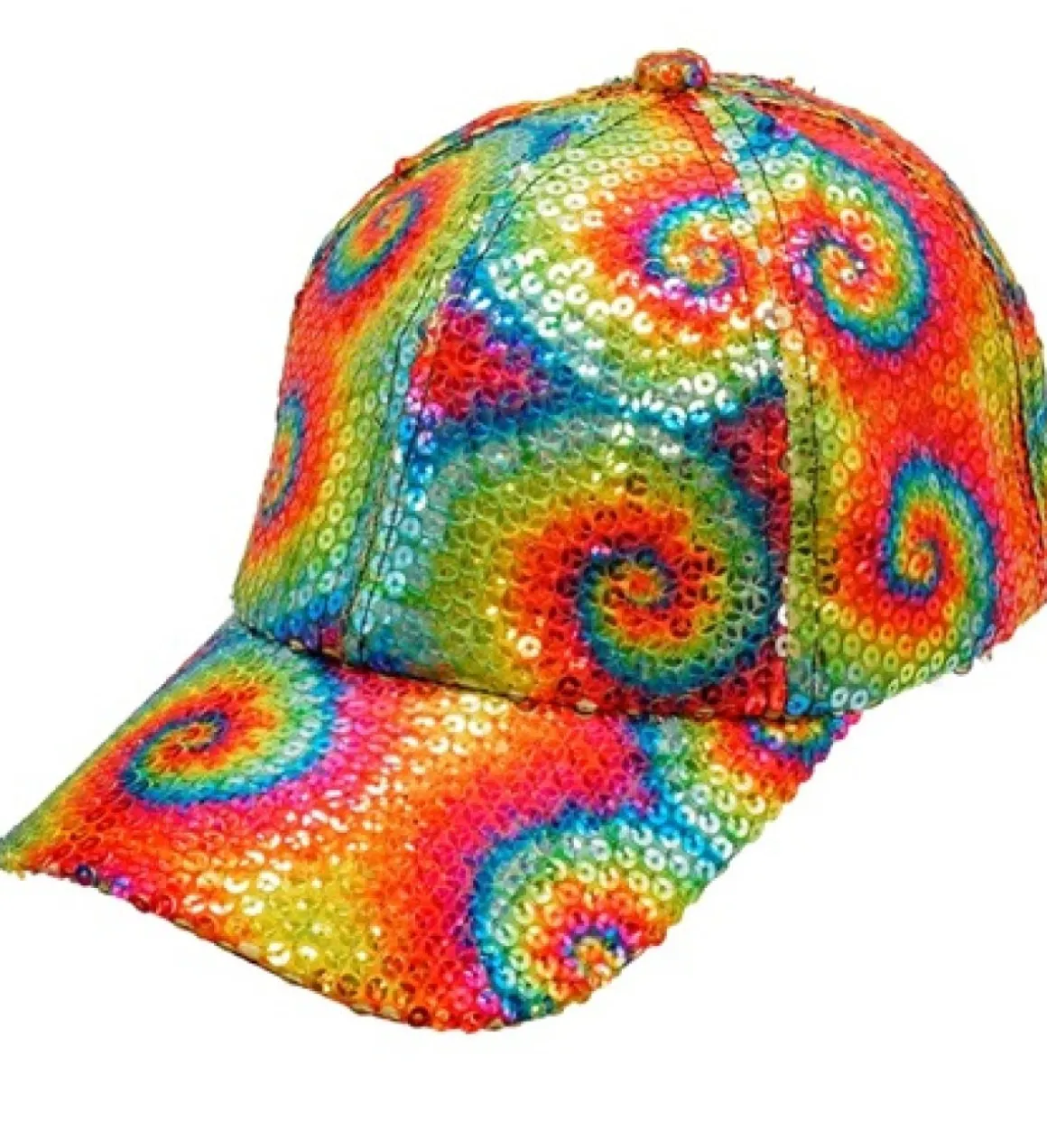 Tie-Dye Paillet Kasket Regnbue