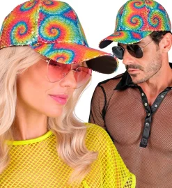 Tie-Dye Paillet Kasket Regnbue
