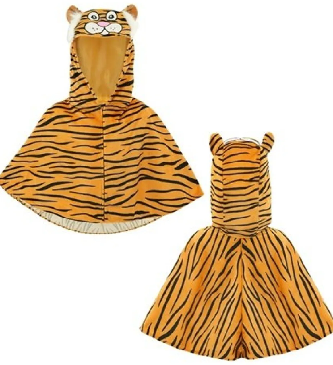 Tiger Plys Poncho Børnekostume