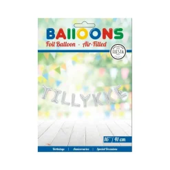 Tillykke Folieballon Sølv