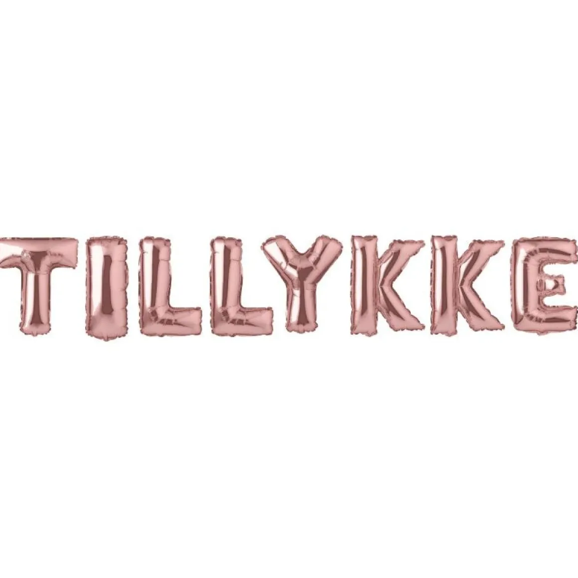 Tillykke Folieballoner Rosa Guld