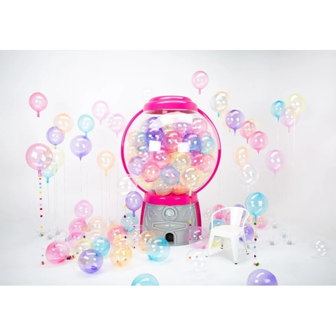 Transparent Rund Ballon Blå
