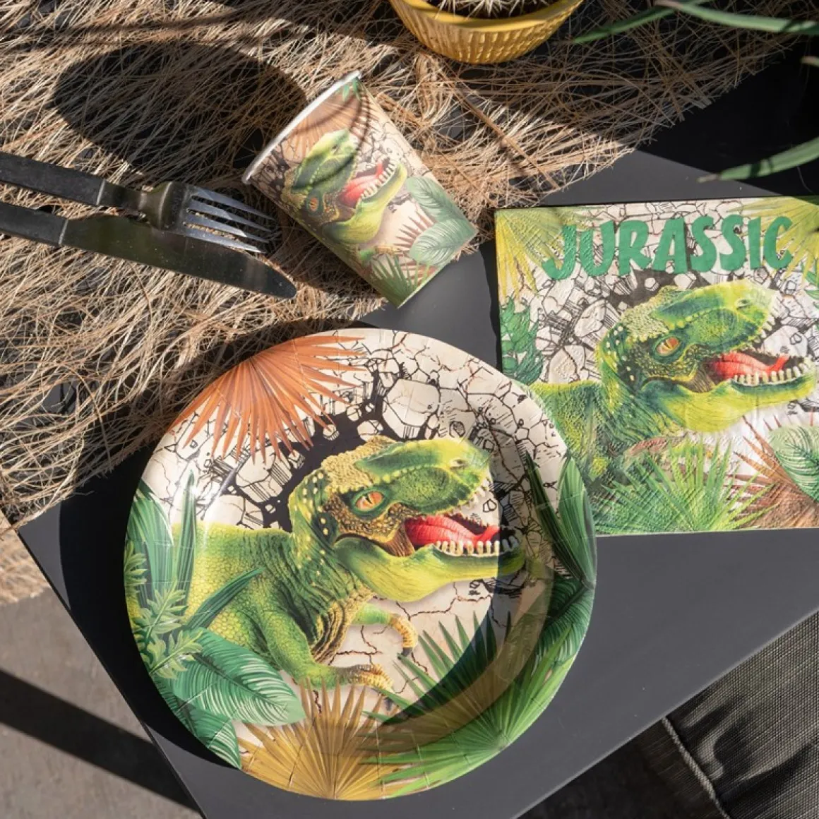 T-Rex Dinosaur Paptallerkener