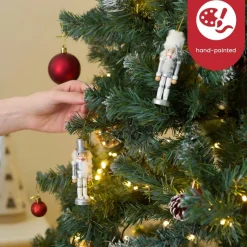 Træ Nøddeknækkere Juletræspynt Hvid