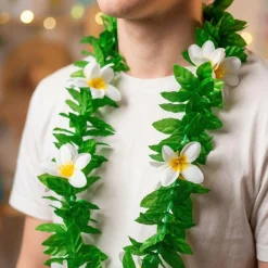 Tropisk Hawaiikrans Grøn/Hvid