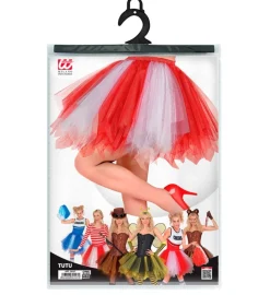 Tutu Skørt Rød/Hvid