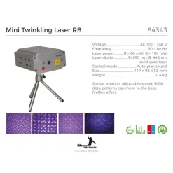 Twinkle Laser Projektor Sølv