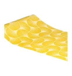 Velour Ginkgo Bordløber Sennepsgul