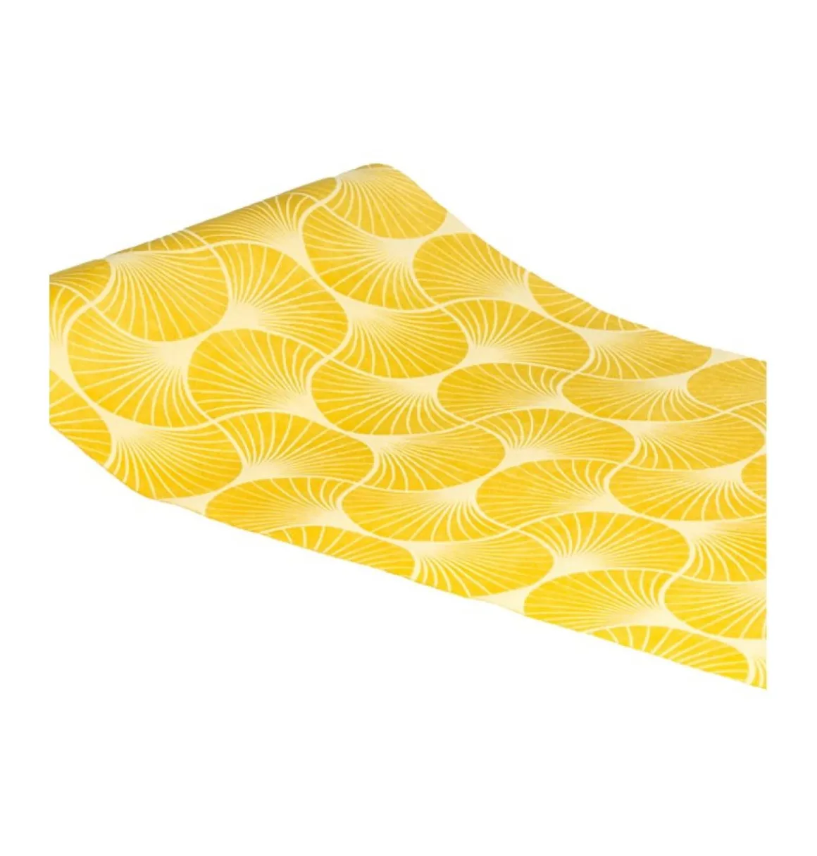 Velour Ginkgo Bordløber Sennepsgul