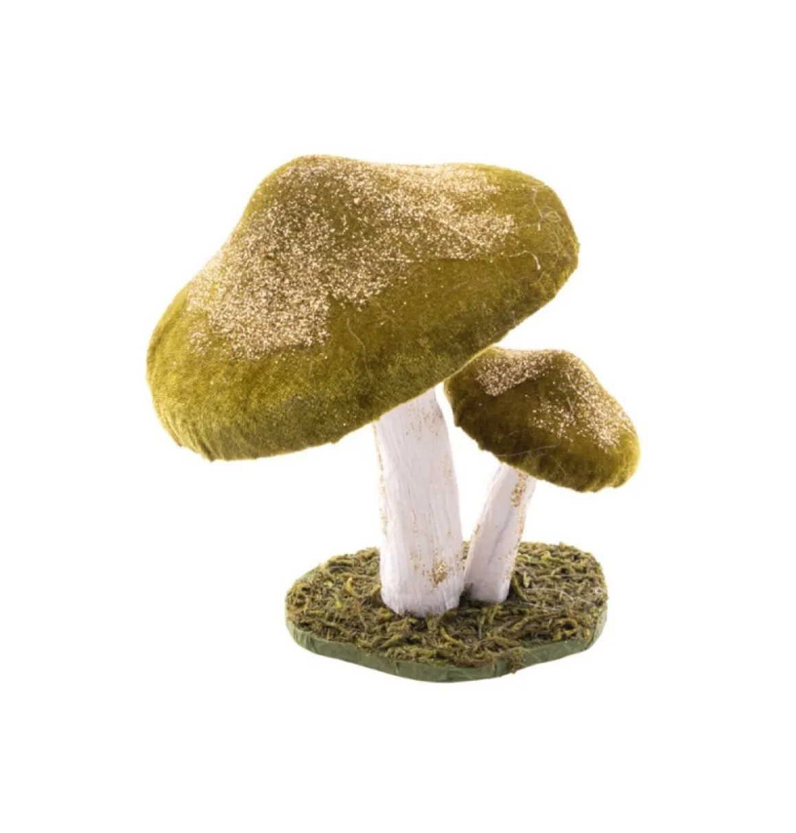 Velour Svampe Grøn/Guld