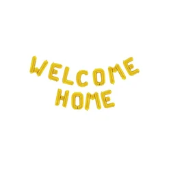 Welcome Home Folieballon Guld