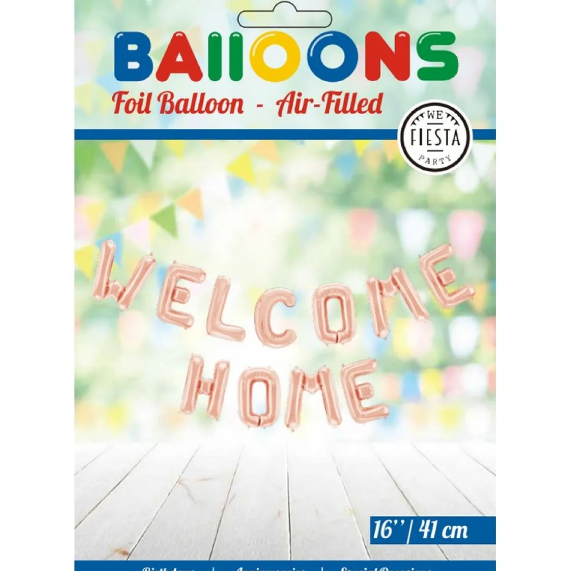 Welcome Home Folieballon Rosaguld
