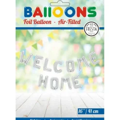 Welcome Home Folieballon Sølv