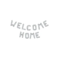 Welcome Home Folieballon Sølv