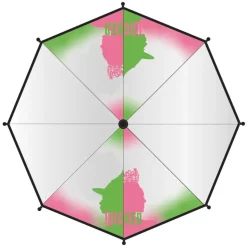 Wicked® Silhuet Paraply Grøn/Lyserød