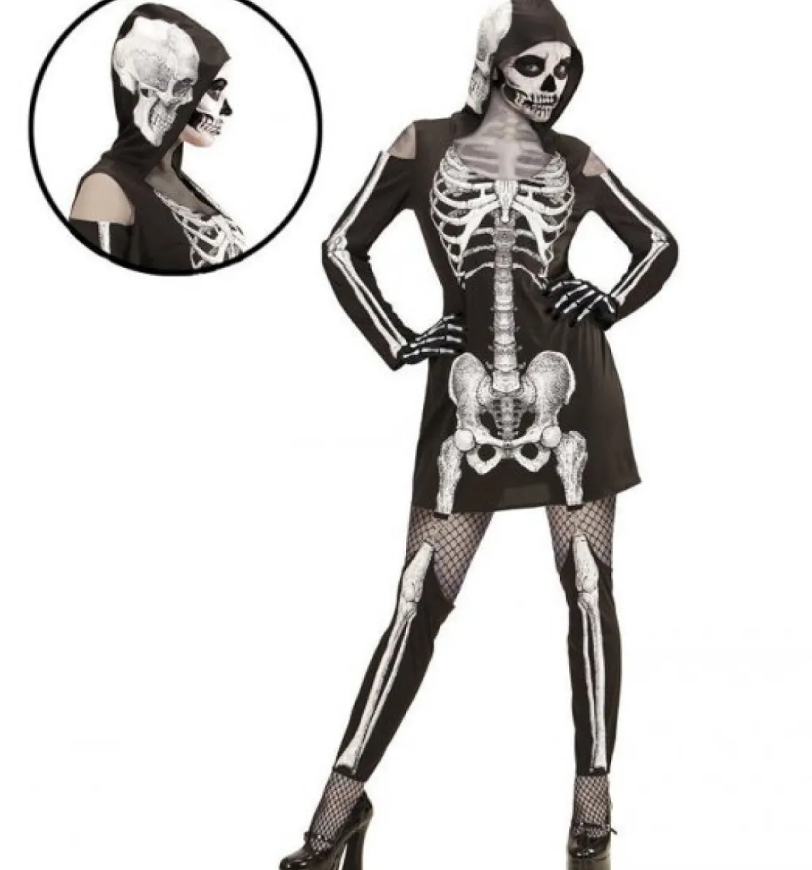 X-Ray Skeletpige Kostume