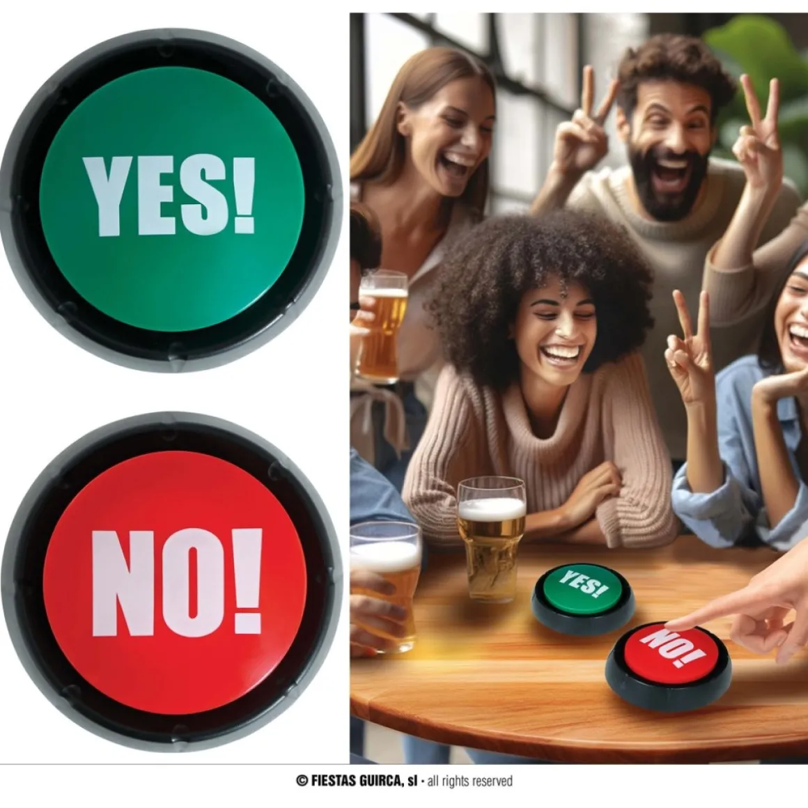 Yes/No Party Buzzer Sæt