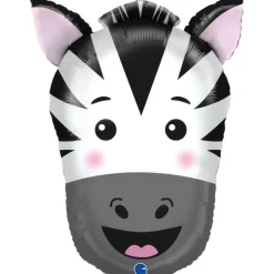 Zebra Hoved Folieballon