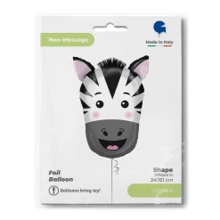 Zebra Hoved Folieballon