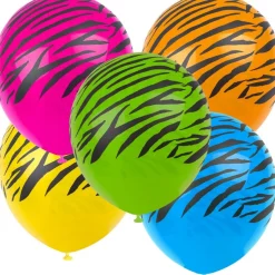 Zebra Latexballoner Neonmix