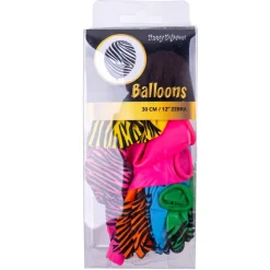 Zebra Latexballoner Neonmix