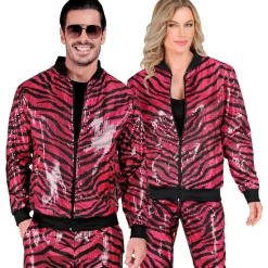 Zebra Paillet Bomberjakke Pink