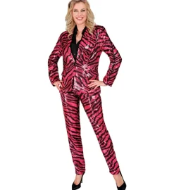 Zebrastribede Pailletbukser Pink