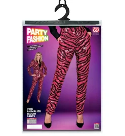 Zebrastribede Pailletbukser Pink