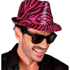 Zebrastribet Fedora Hat Pink