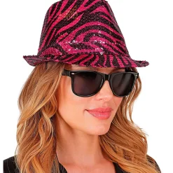 Zebrastribet Fedora Hat Pink