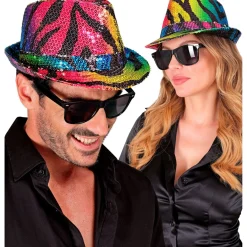 Zebrastribet Fedora Hat Regnbue