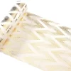 Zigzag Velour Bordløber Guld