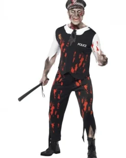 Zombie Politimand Kostume