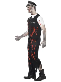 Zombie Politimand Kostume